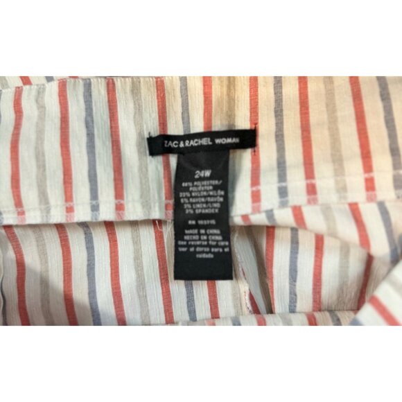 Zac & Rachel Womens Striped Pull-On Capris 24W - Picture 5 of 5